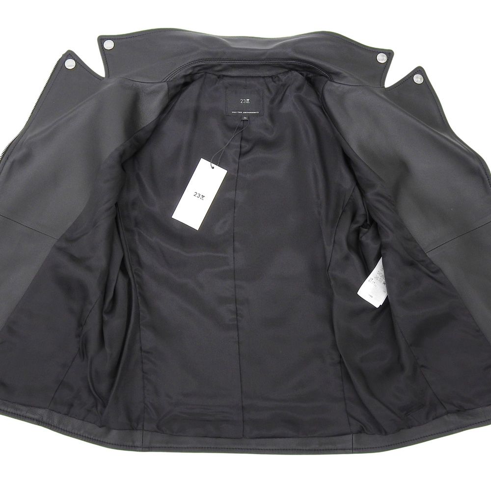 NIJYUSANKU 23区 新品同様 シープレザー ダブルライダース ジャケット