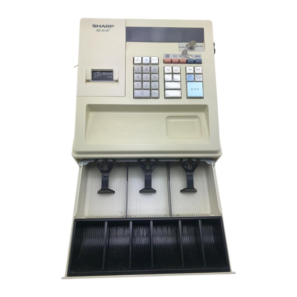 シャープ 電子レジスタ 8部門 ホワイト系 XE-A147-W - メルカリ