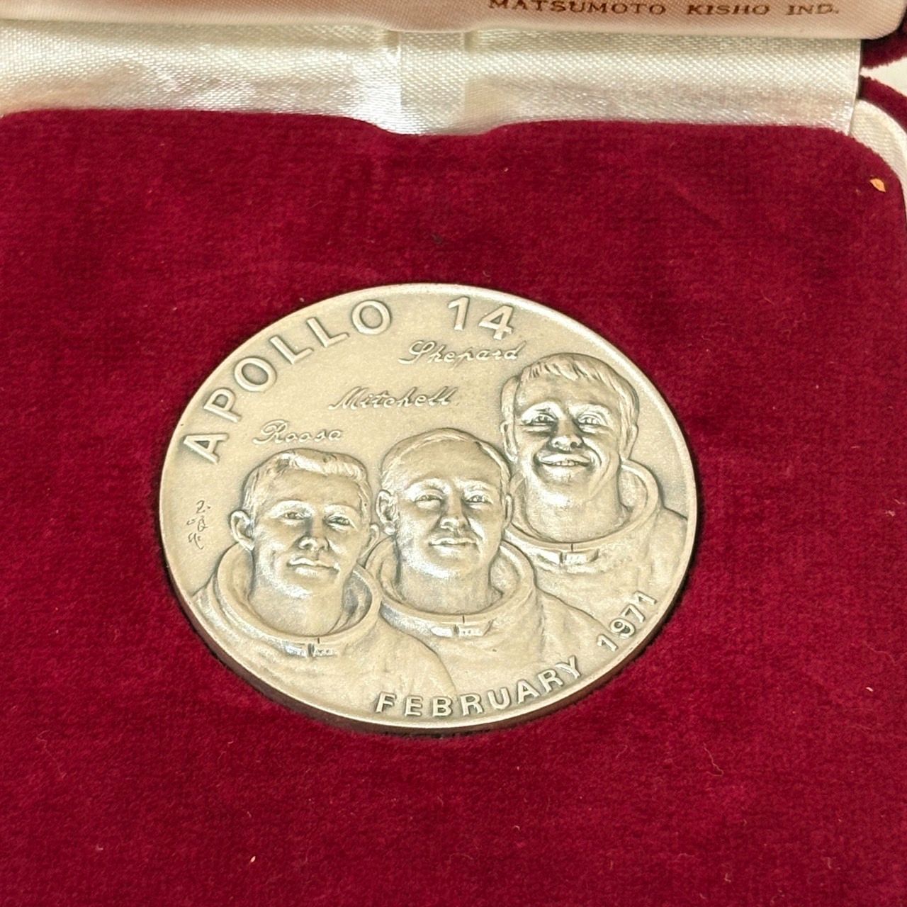 30496】純銀 アポロ14号 APOLLO14 MEDAL メダル 重量約40.2g シルバー