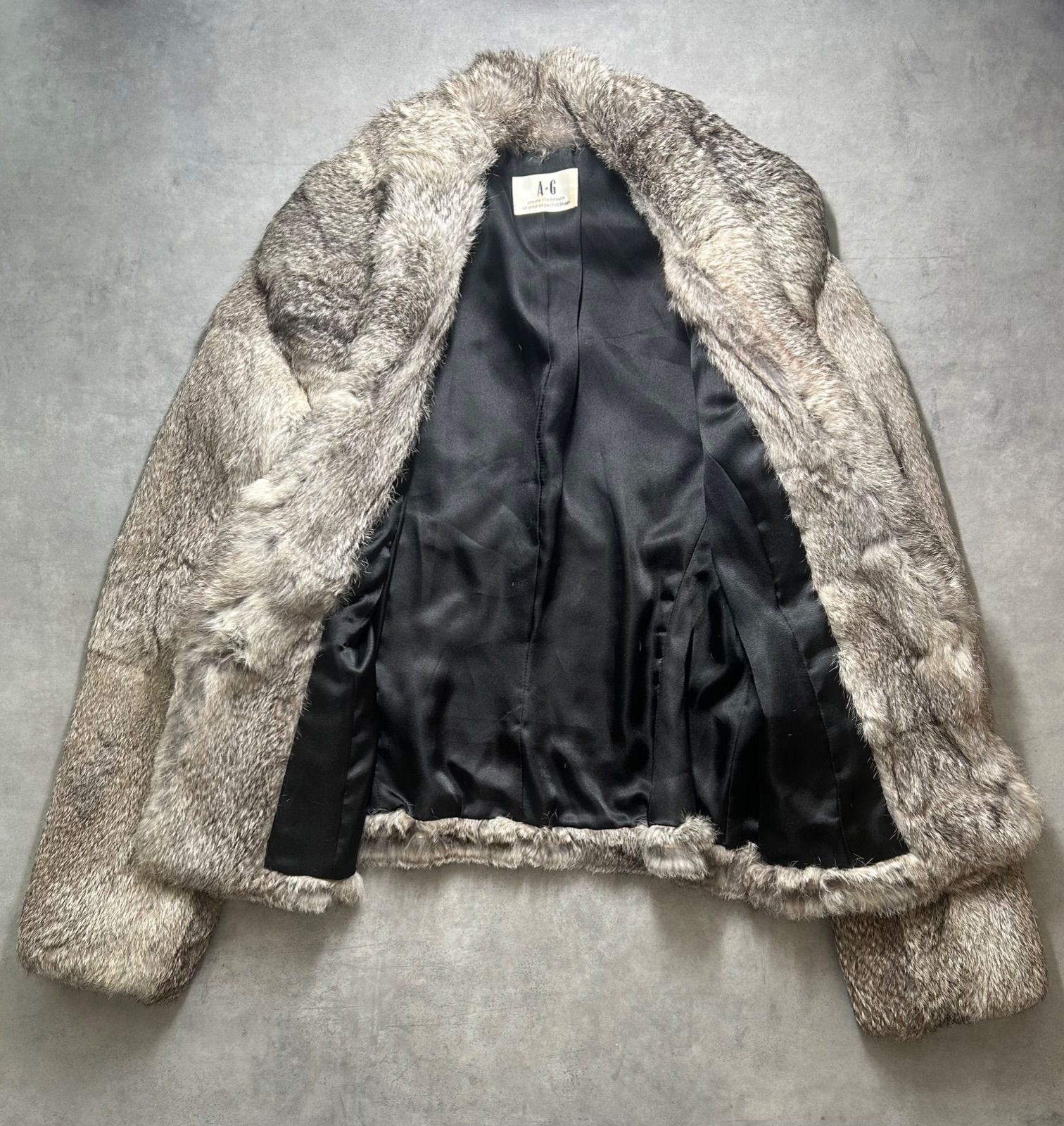 高級リアルファー】A-G ラビットファー ジャケット 希少 Fサイズ 美