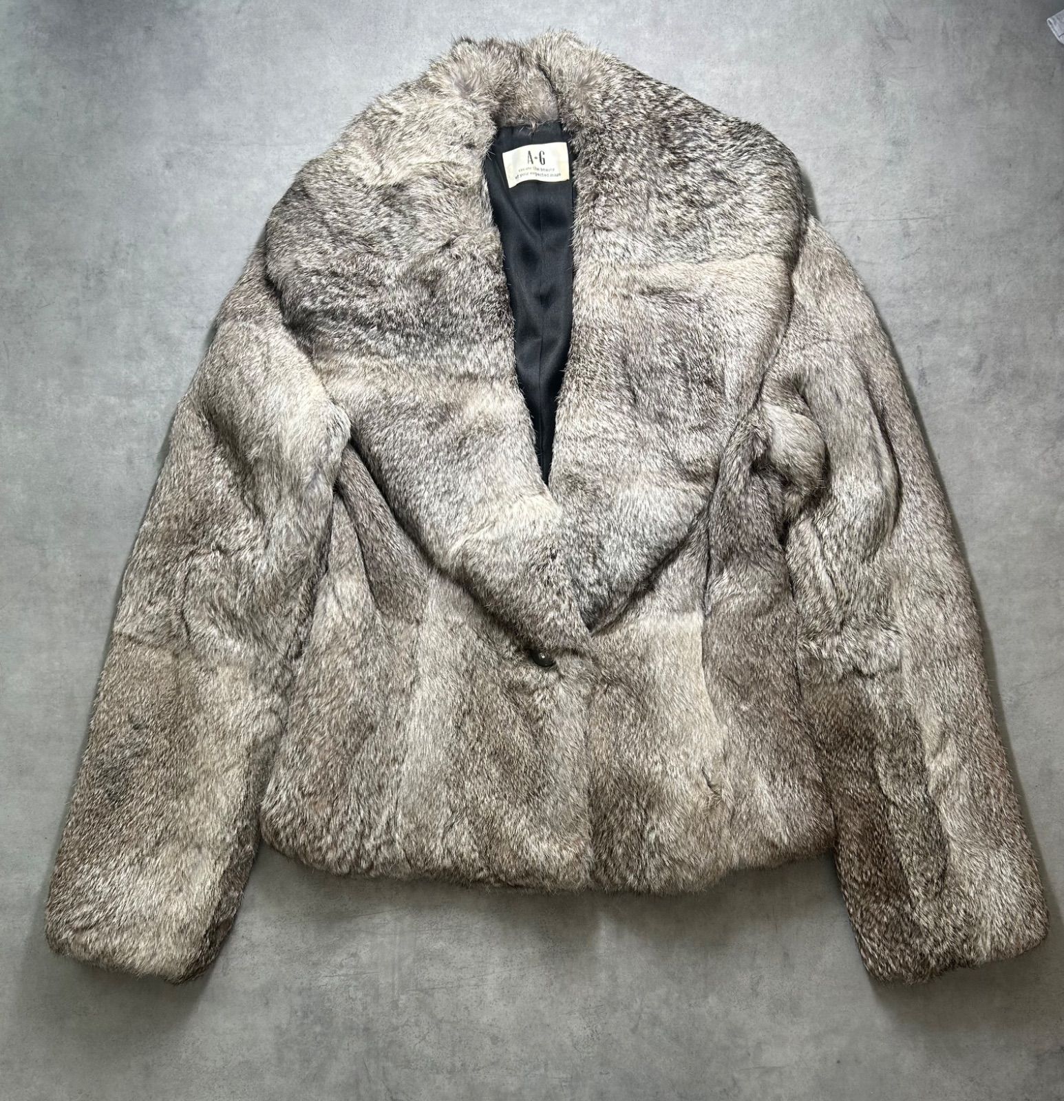 高級リアルファー】A-G ラビットファー ジャケット 希少 Fサイズ 美