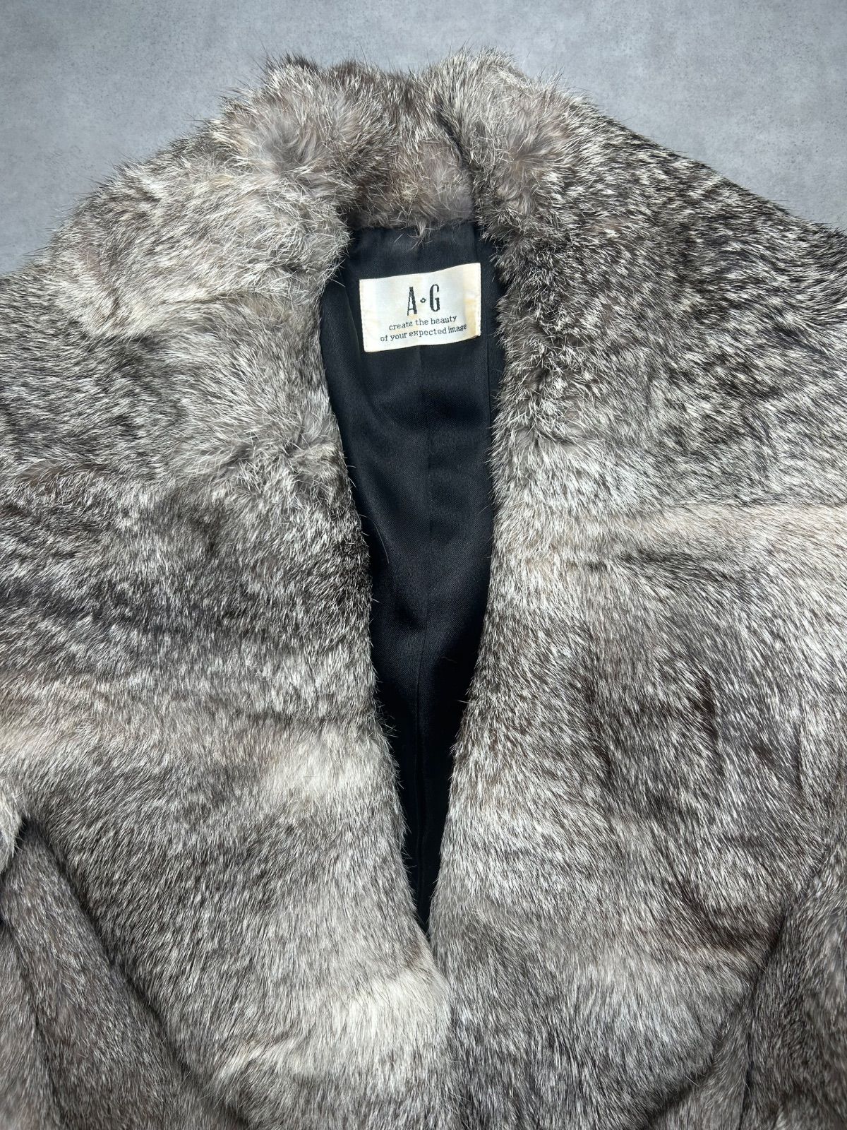 高級リアルファー】A-G ラビットファー ジャケット 希少 Fサイズ 美