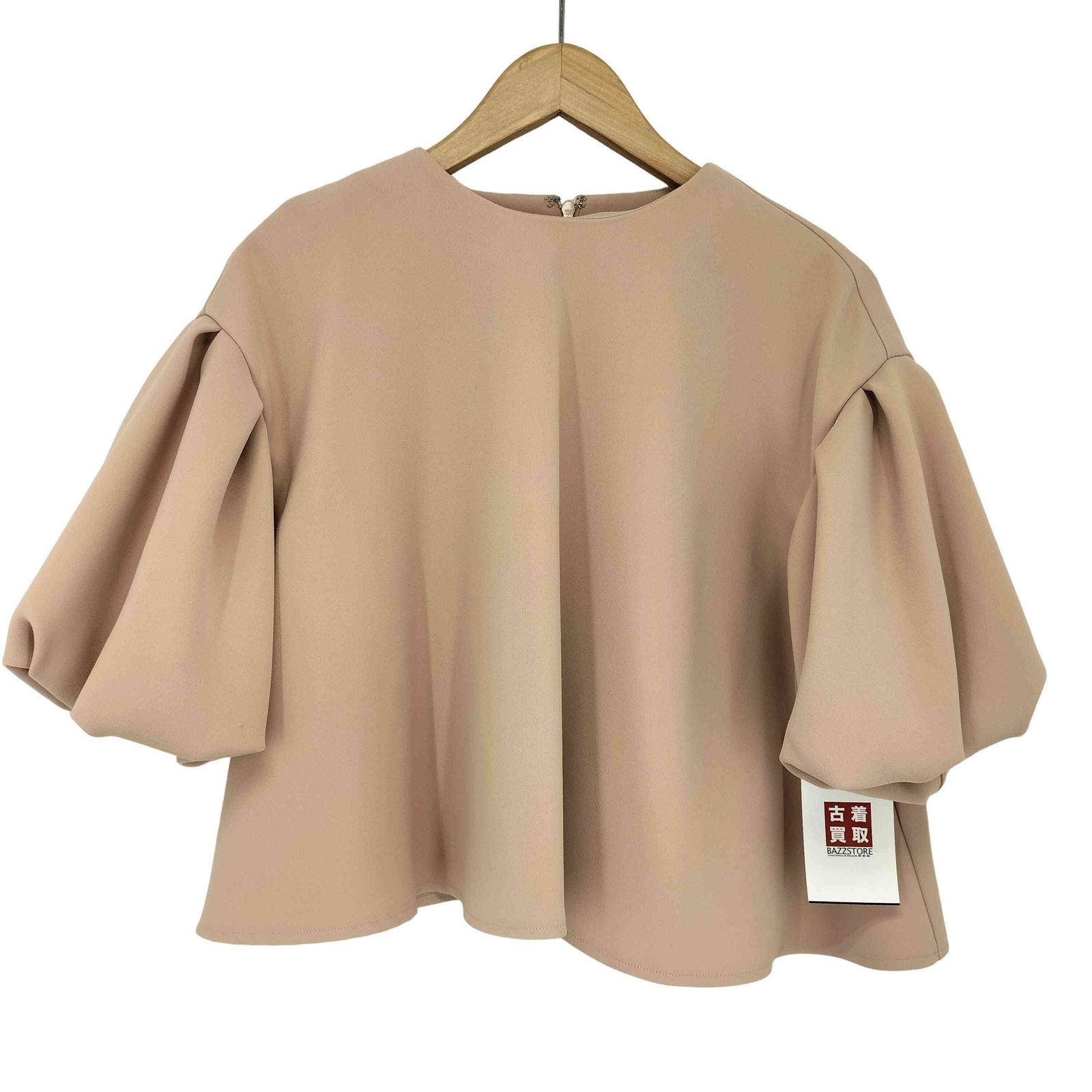 【anuans】ダブルクロスバルーンスリーブブラウス アニュアンス anuans ダブルクロスバルーンスリーブブラウス