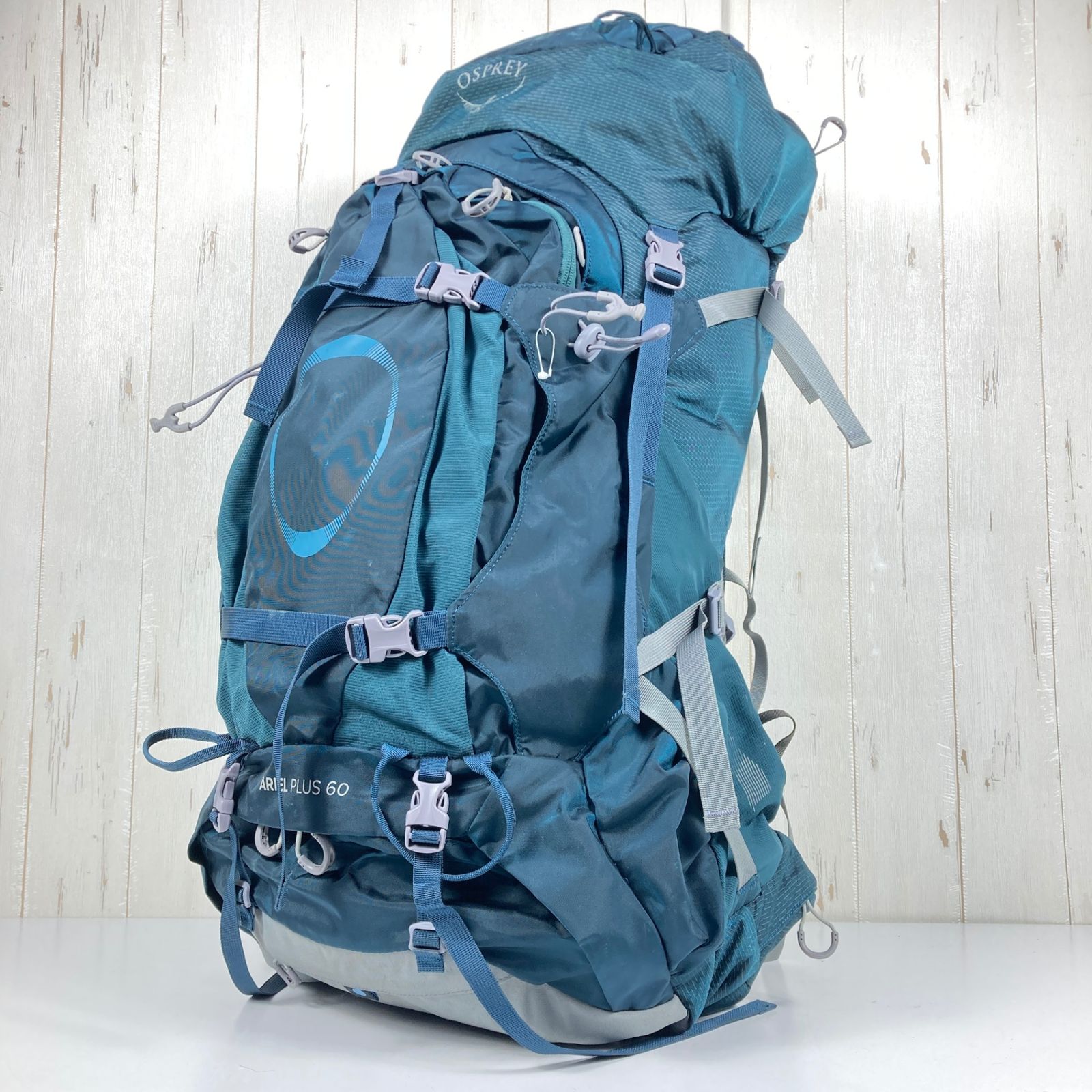 【Women's M/L グリーン系】 Osprey ( オスプレー ) エーリエル プラス 60 Ariel Plus 60 ナイトジャングルブルー ナイロン バッグ ストレージ バックパック 容量【55L～79L】 z00055581 ナイトジャ