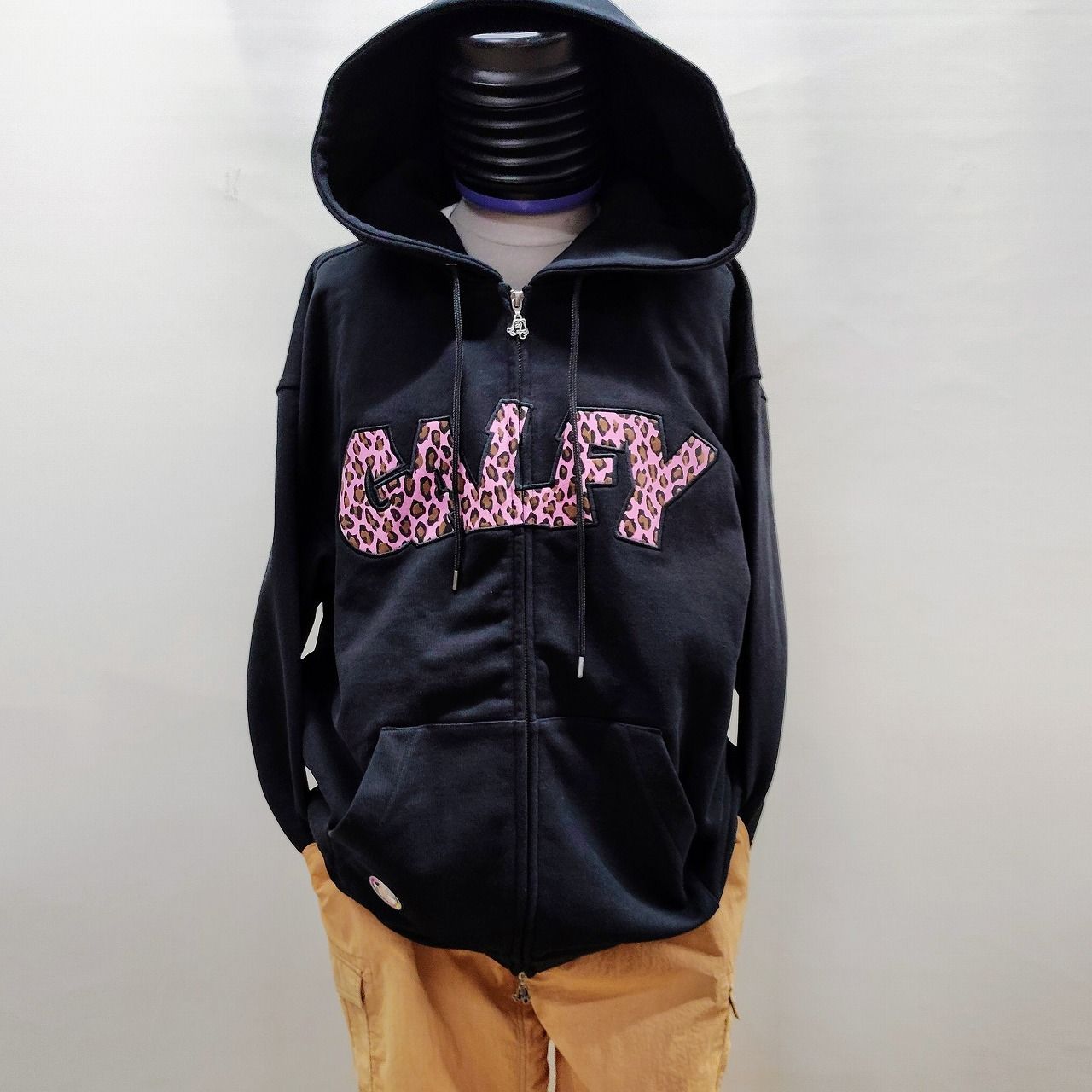ガルフィー GALFY リメイク風パーカー L（中型犬サイズ） ブラック