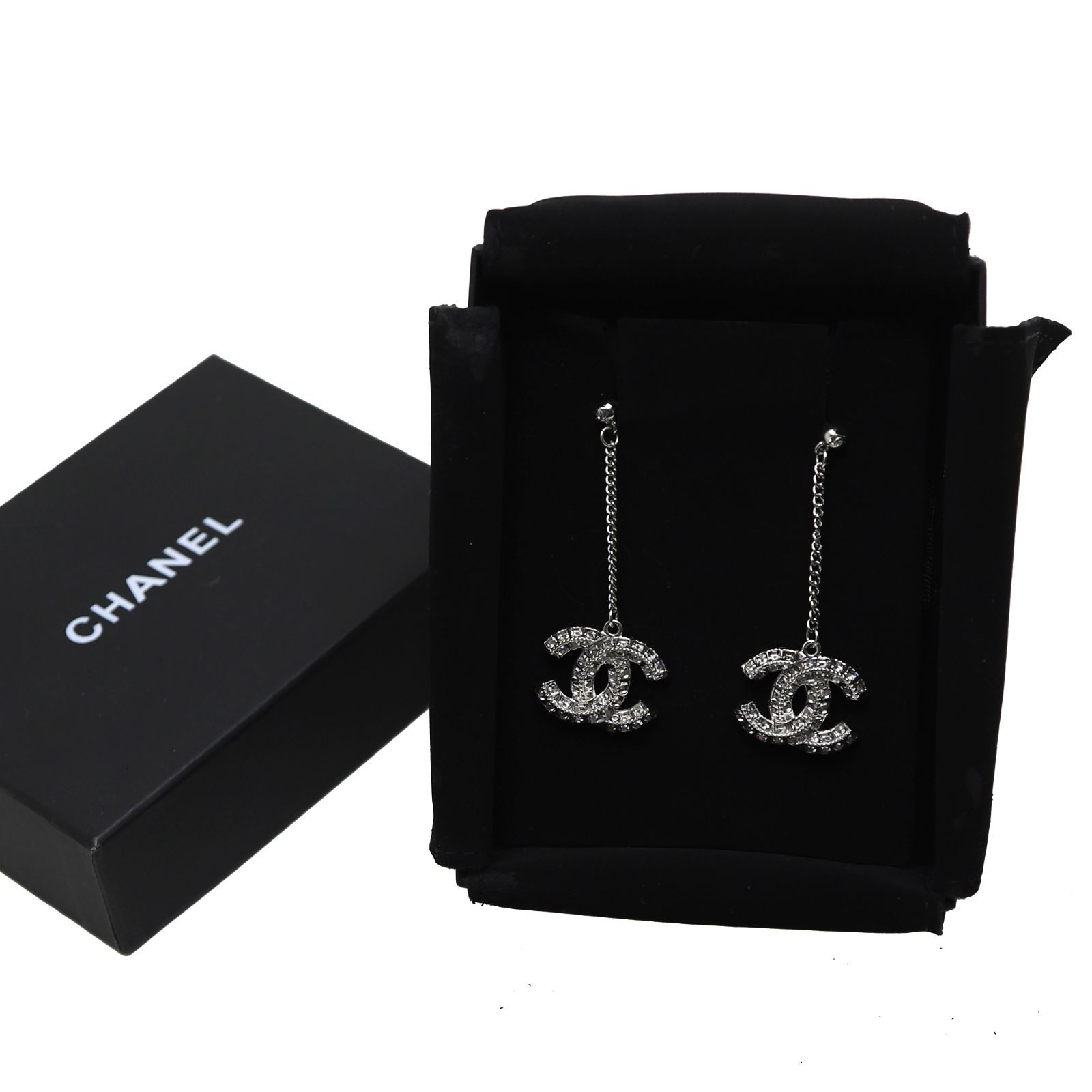 シャネル ココマーク ピアス ラインストーン クリスタル スイング