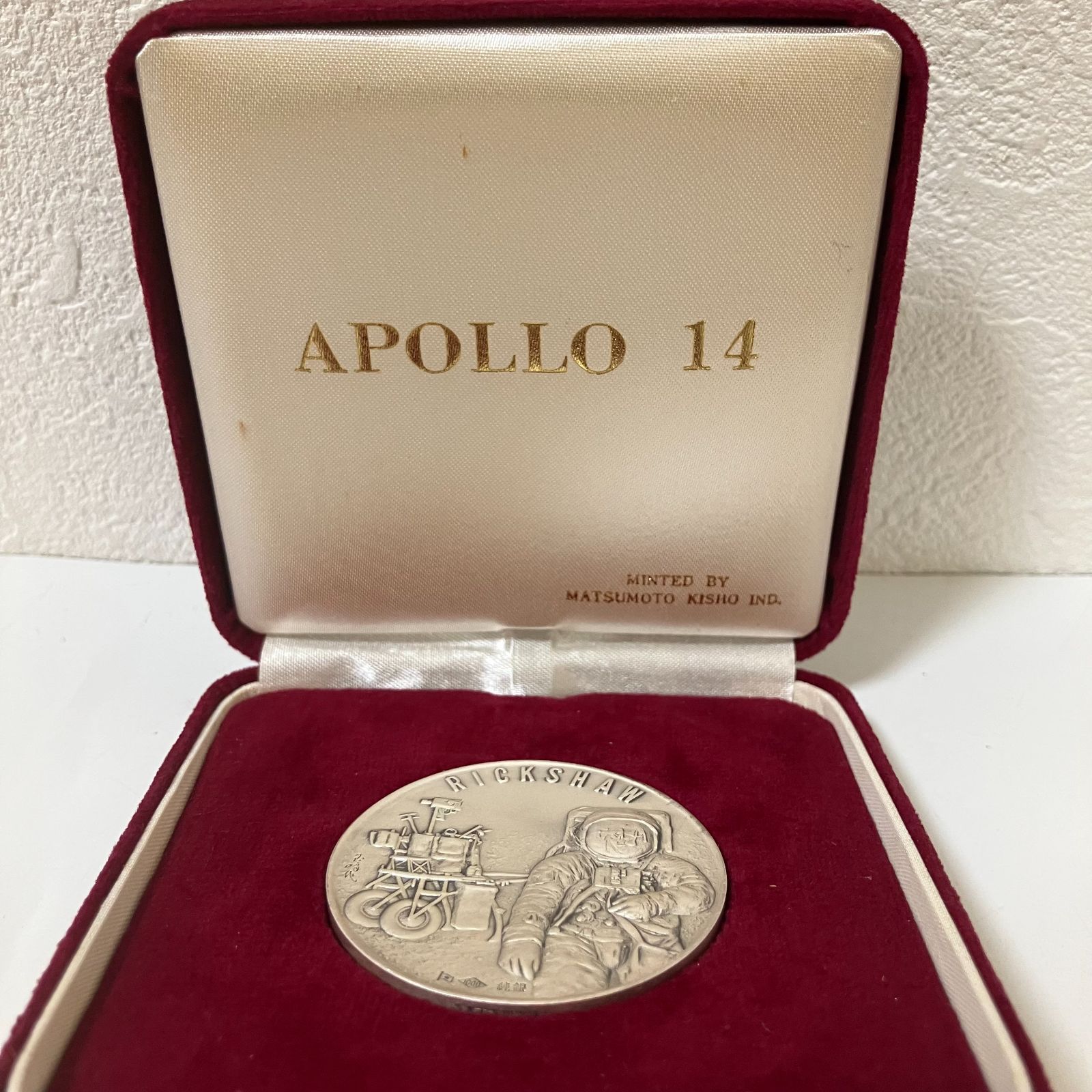 30496】純銀 アポロ14号 APOLLO14 MEDAL メダル 重量約40.2g シルバー