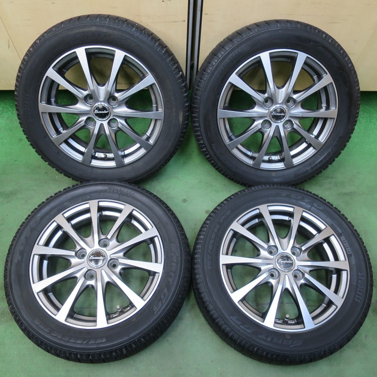 バリ溝！9分☆スタッドレス 155/65R14 トーヨー ガリット G5 Exceeder