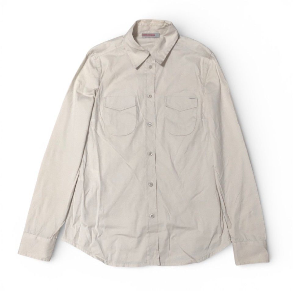 美品 PRADA SPORTS PRADA プラダスポーツ 長袖シャツ ロゴ 00s プラダ