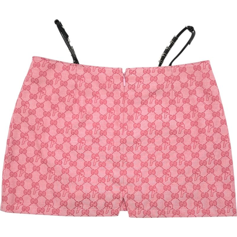 グッチ GUCCI GUCCI×PALACE GGキャンバスミニスカート 721870 ピンク