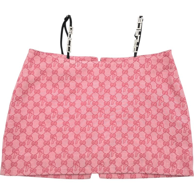 GUCCI GGロゴ ピンク　スカート GUCCI GGロゴ ピンク スカート GUCCI GGロゴ ピンク スカート 【公式通販】