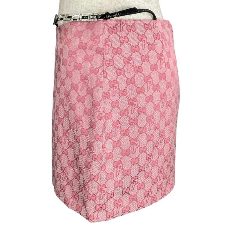グッチ GUCCI GUCCI×PALACE GGキャンバスミニスカート 721870 ピンク