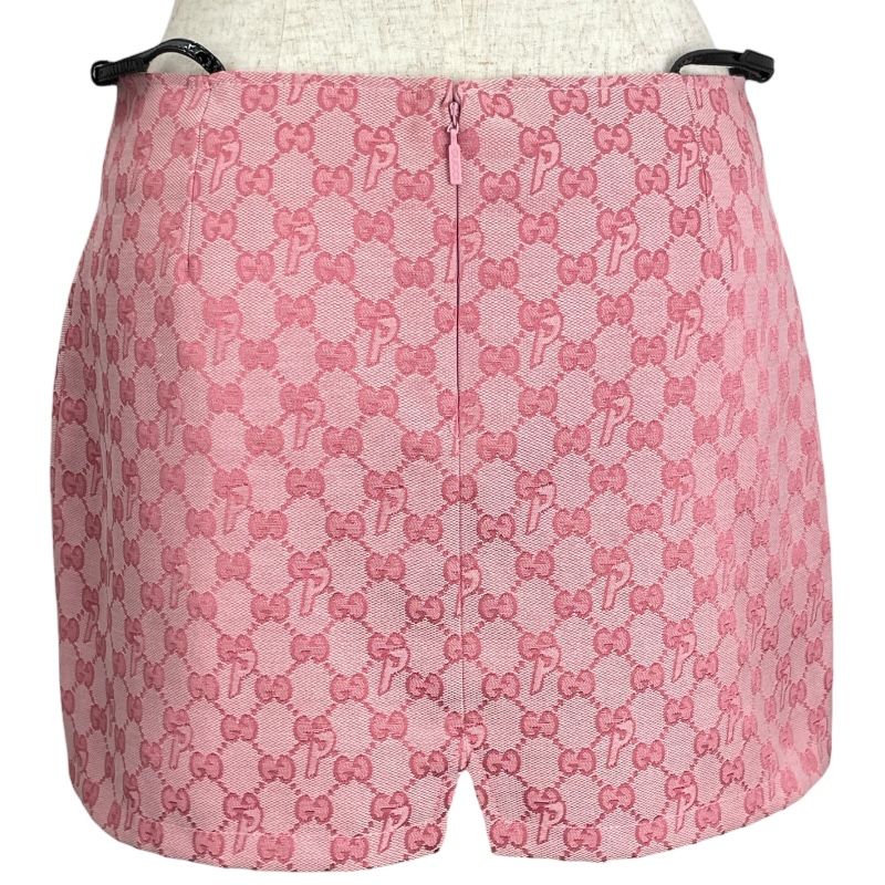 グッチ GUCCI GUCCI×PALACE GGキャンバスミニスカート 721870 ピンク