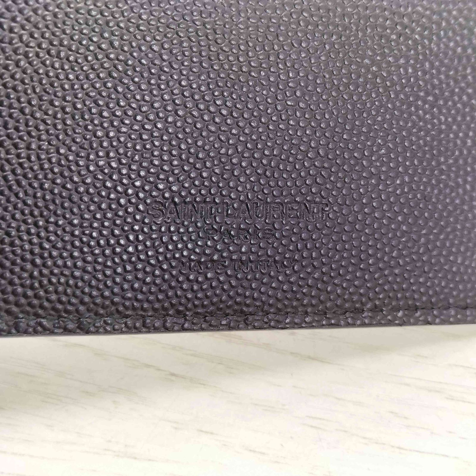 サンローランパリ SAINT LAURENT PARIS キャビアスキン マネークリップ