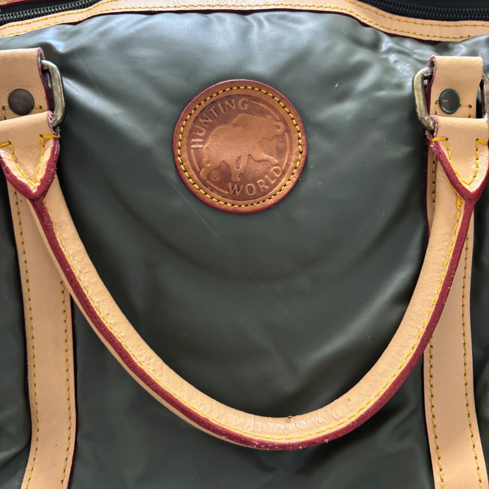 HUNTING WORLD ハンティングワールド ボストンバック レザーロゴ 旅行