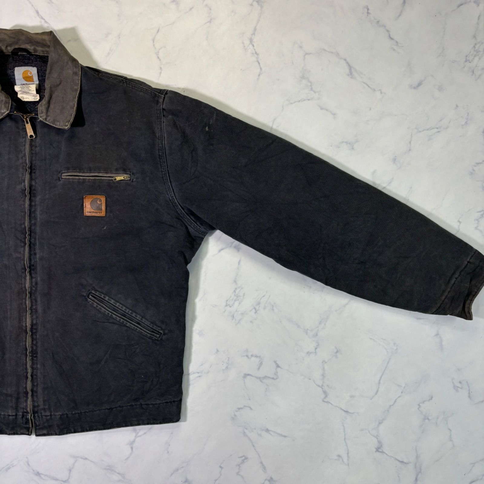 90s Carhartt J97 デトロイトジャケット USA製 PTL フェード ブラック