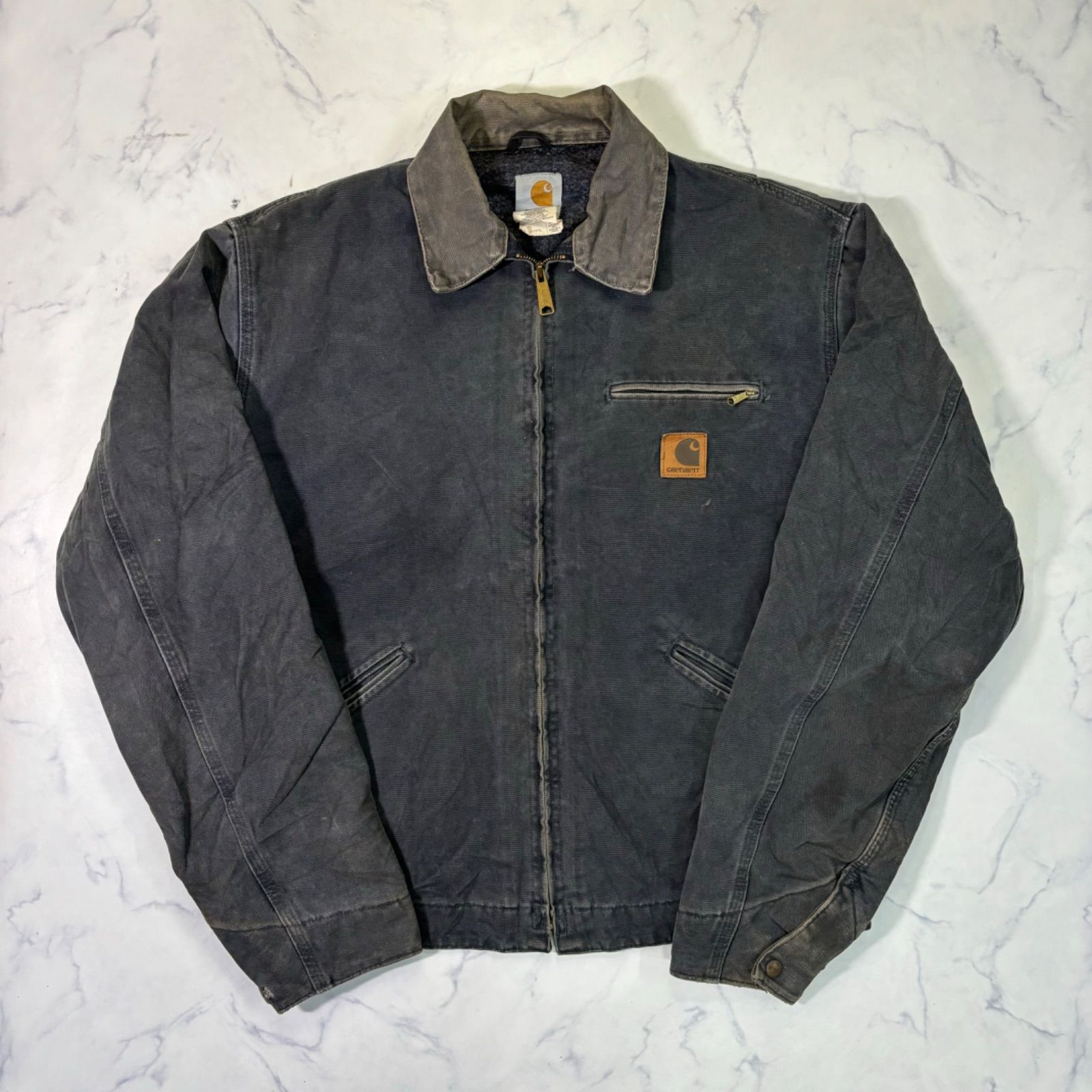 90s Carhartt J97 デトロイトジャケット USA製 PTL フェード ブラック