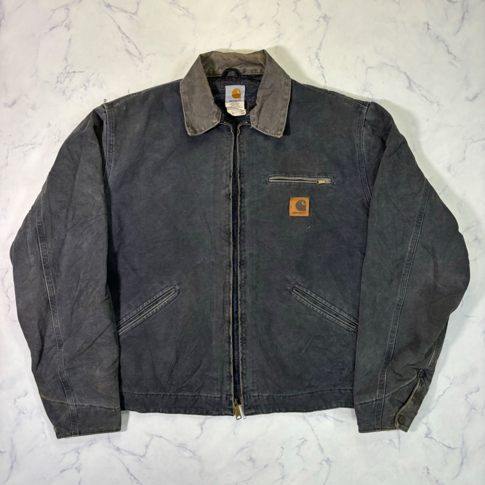 90s Carhartt J97 デトロイトジャケット USA製 PTL フェード ブラック