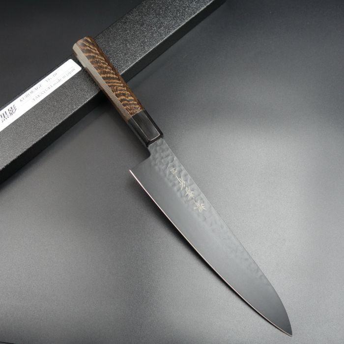 堺 孝行 黒影 牛刀 包丁 VG10 鎚目フッ素加工 210mm ウエンジ柄 - メルカリ