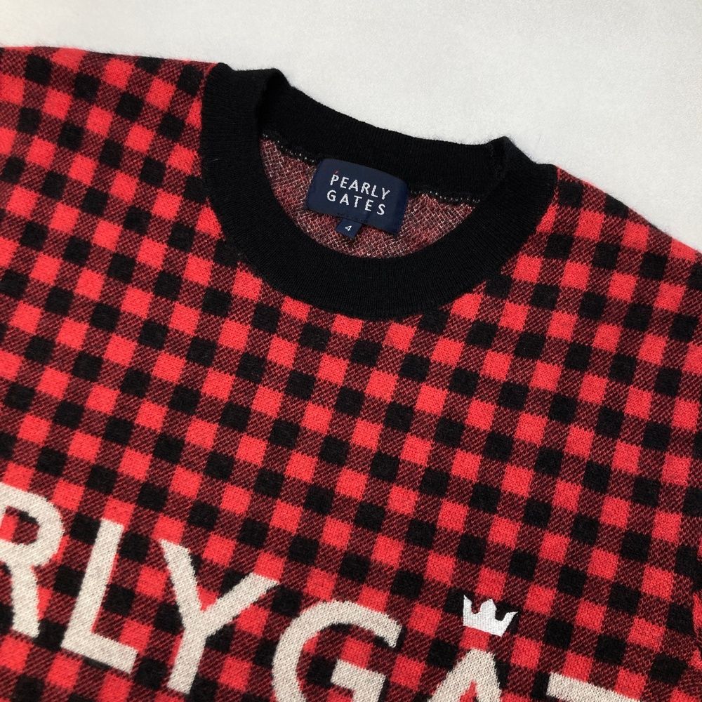 サイズ：4 PEARLY GATES パーリーゲイツ カシミヤ ニットセーター