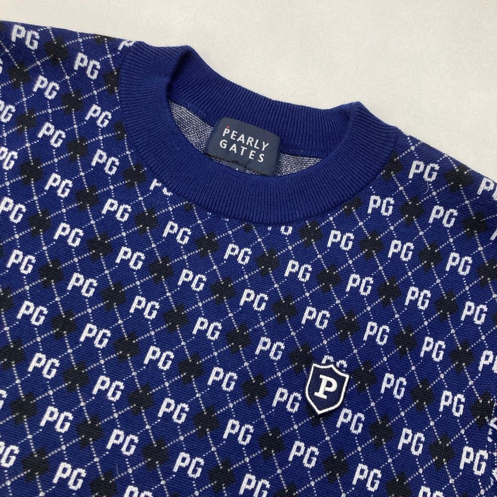 サイズ：4 PEARLY GATES パーリーゲイツ ニットパーカー チェック柄