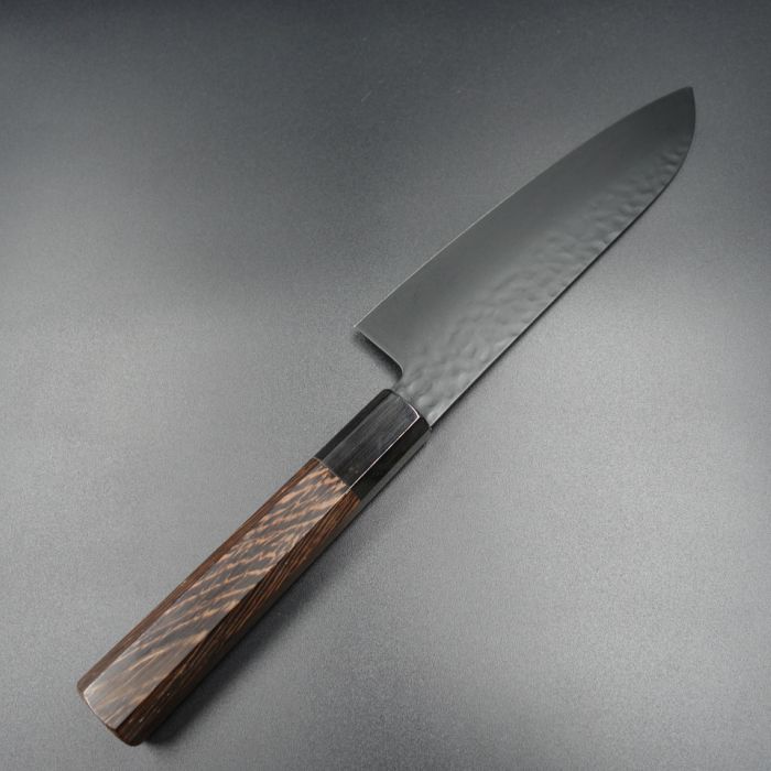 堺 孝行 黒影 三徳包丁 VG10 鎚目フッ素加工 170mm ウエンジ柄 - メルカリ