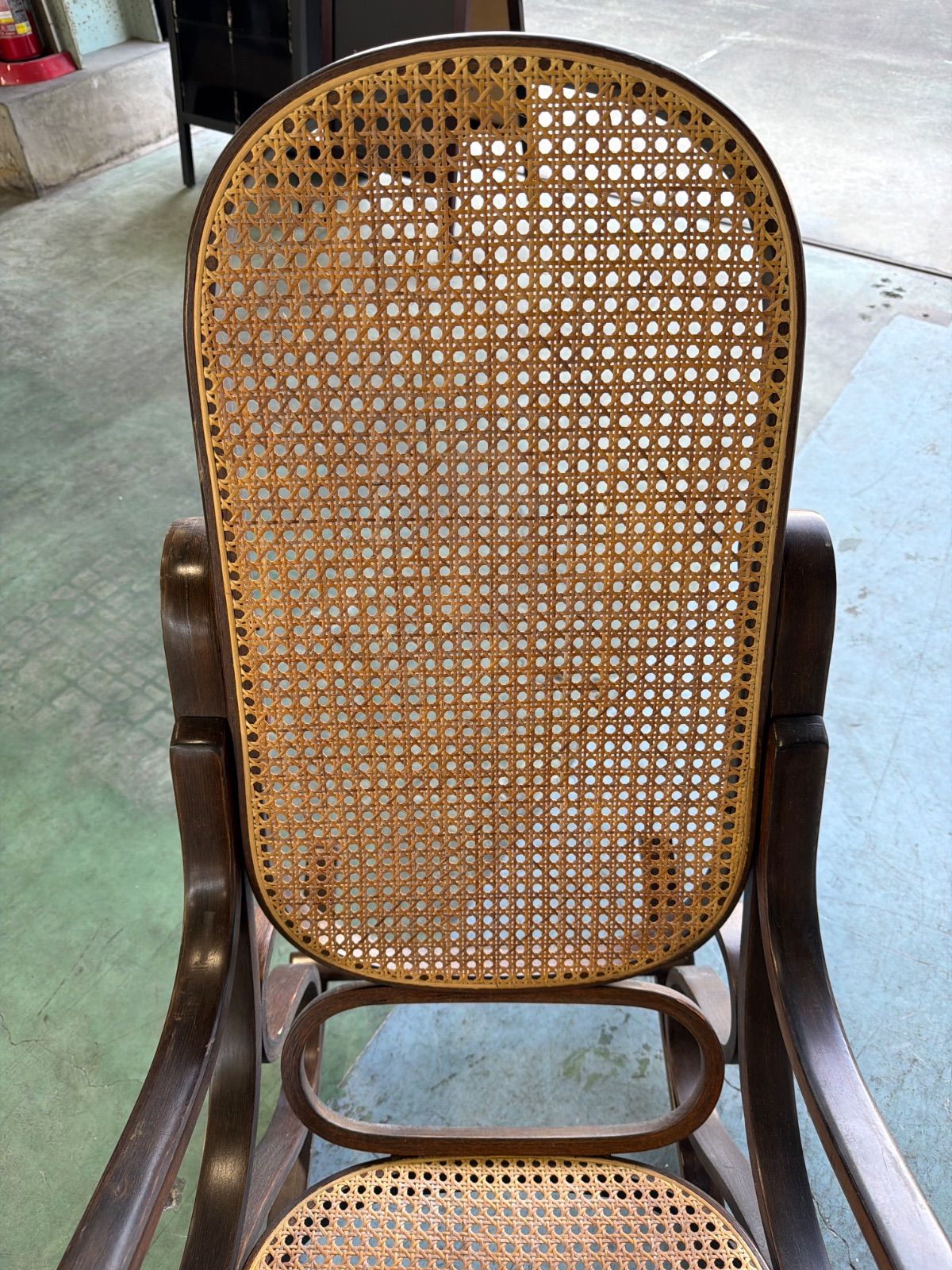 🪑ベントウッドロッキングチェア 曲木 ラタンチェア 昭和レトロ