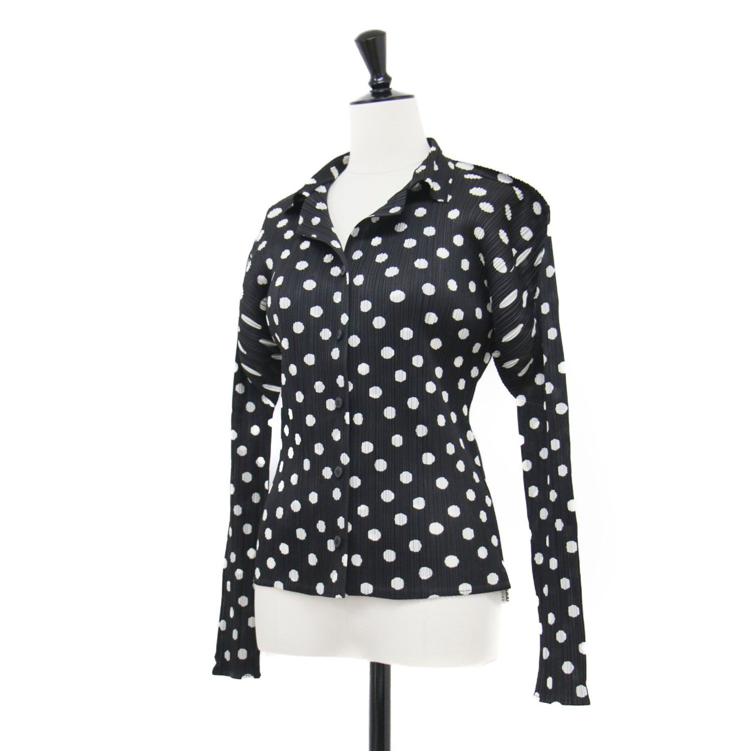 PLEATS PLEASE プリーツプリーズ シャツ ブラック 黒 サイズ:3(L