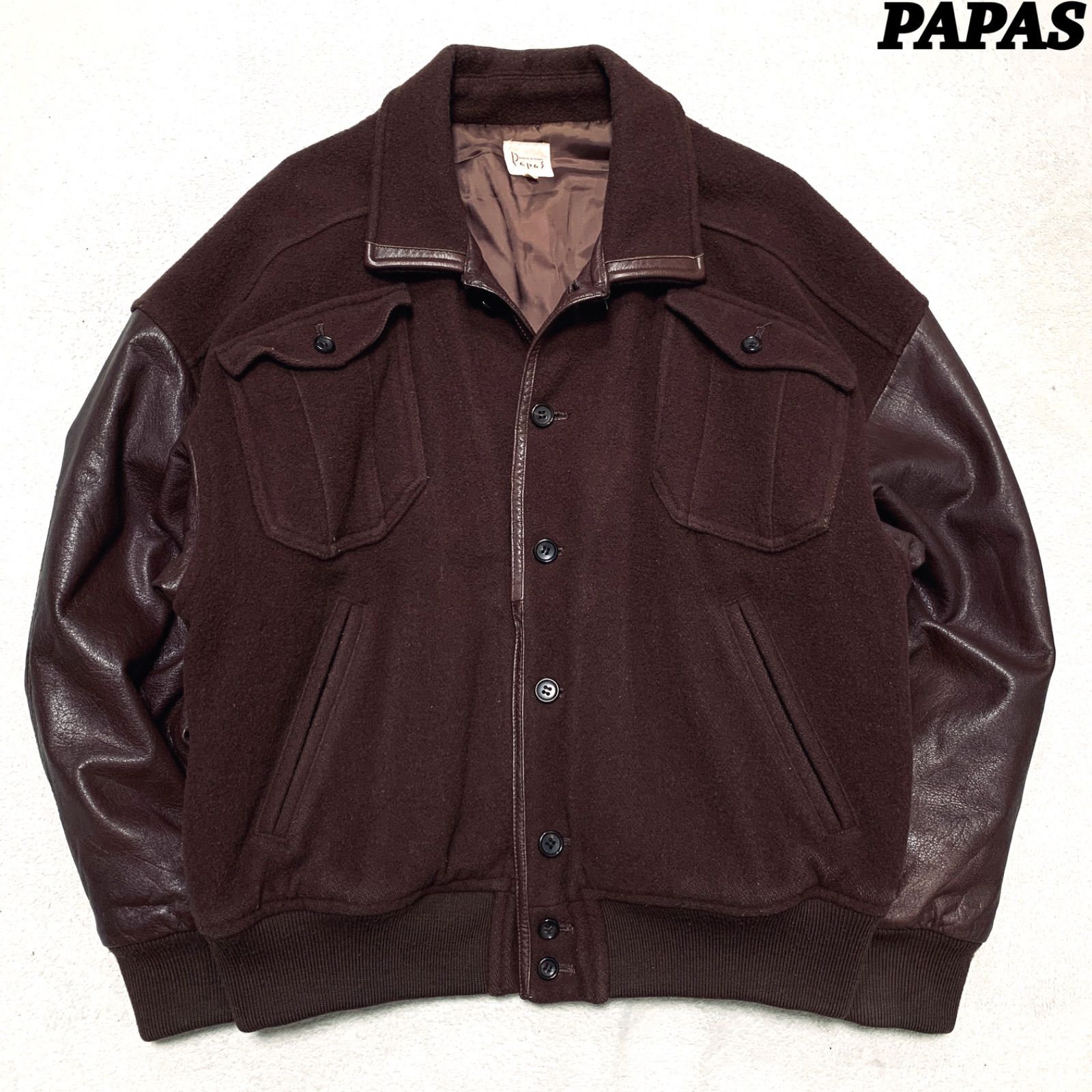 PAPAS スタジャン バーシティジャケット ハンティングジャケット