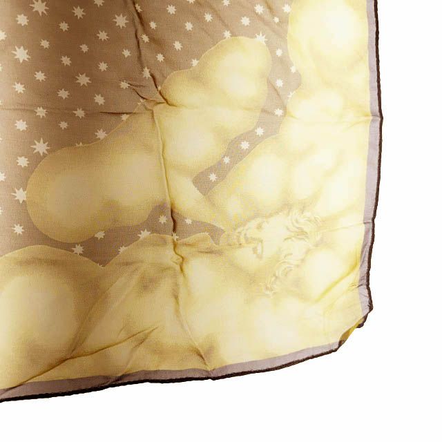 ジャンポールゴルチエ Jean Paul GAULTIER silk scarf ロゴ 総柄