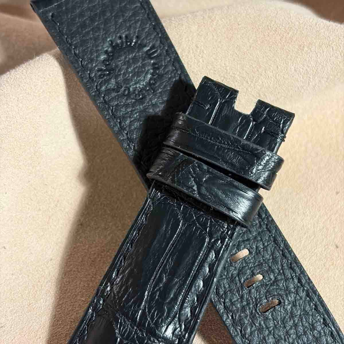 cro-1831 クロコダイル 腕時計ベルトブラック ラグ幅18mm 楽天市場