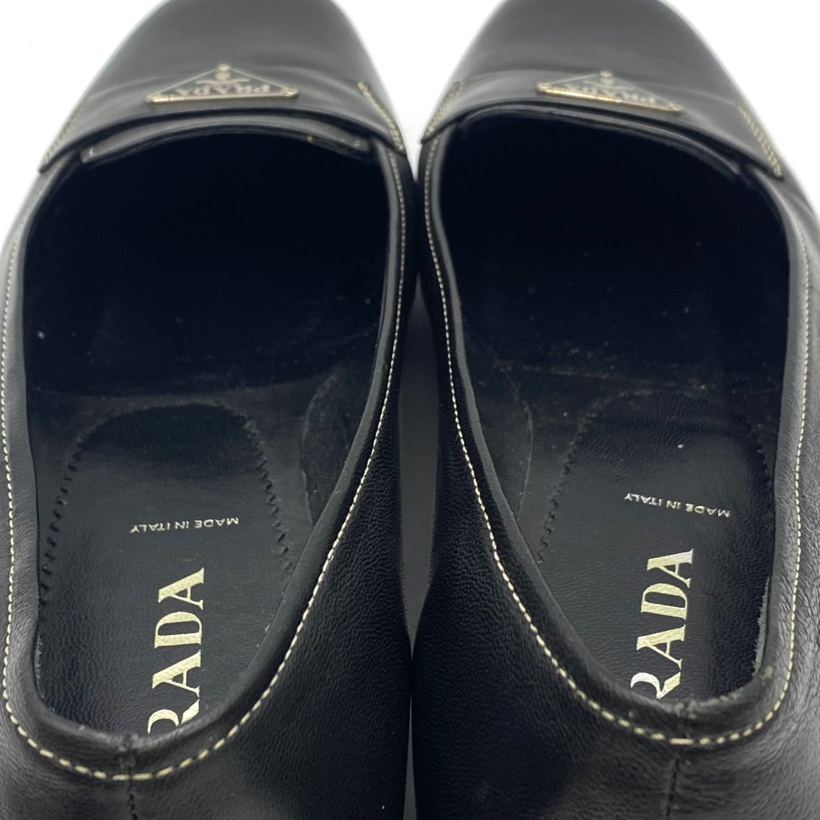 PRADA プラダ ロゴ プレート スリッポン シューズ パンプス 表記サイズ 