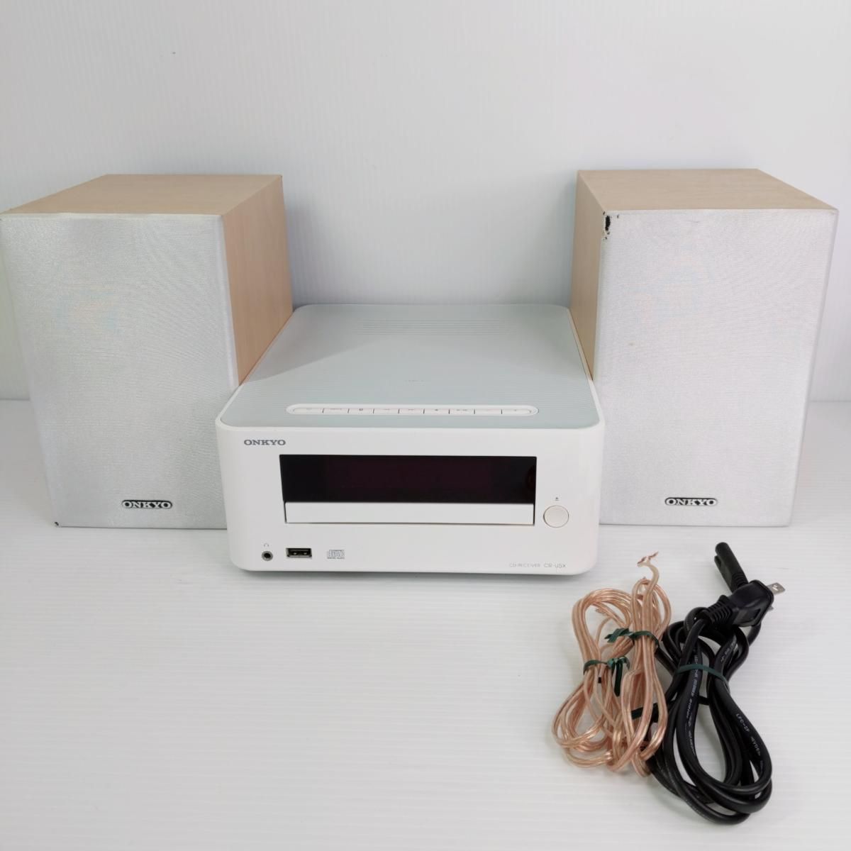 中古品】オンキョー ミニコンポ CR-U5X ホワイト 2015年製 〇YR-54501