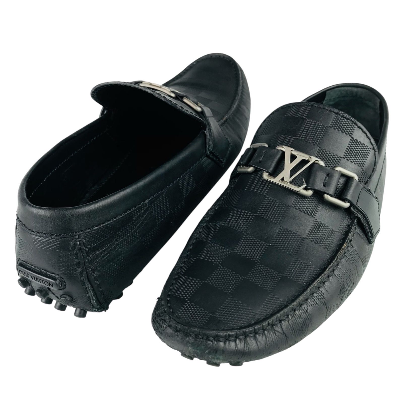 極美品/付属品完備✨ルイヴィトン ダミエ ホッケンハイム LVロゴ 黒26cm LOUIS VUITTON☆ルイヴィトン【ホッケンハイム】メンズ レザー ダミエ