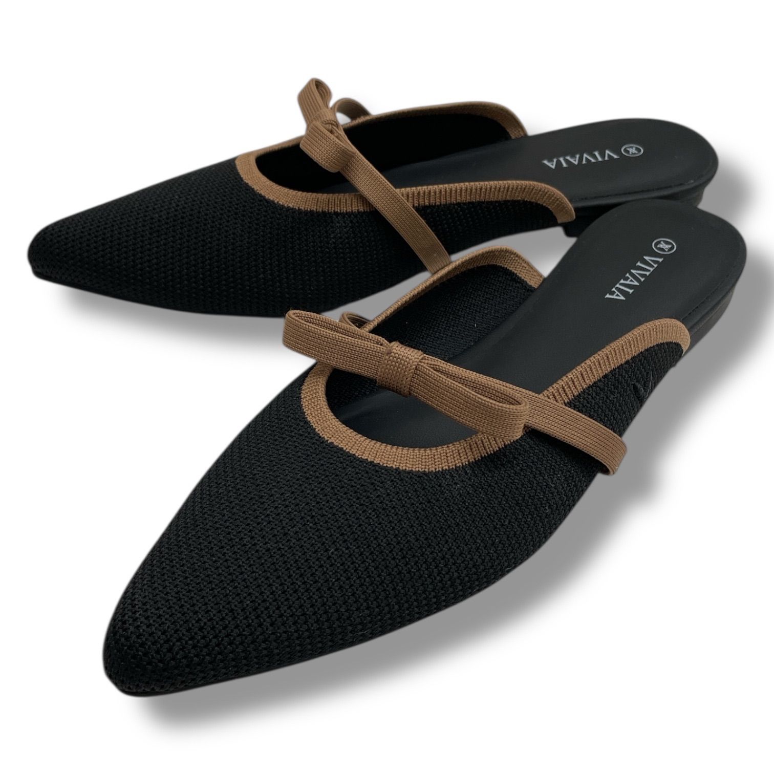 新品VIVAIA フラットシューズパンプス 黒 サイズ40 ビバイア 新品VIVAIA フラットシューズパンプス 黒 サイズ40 ビバイア vivaia 靴
