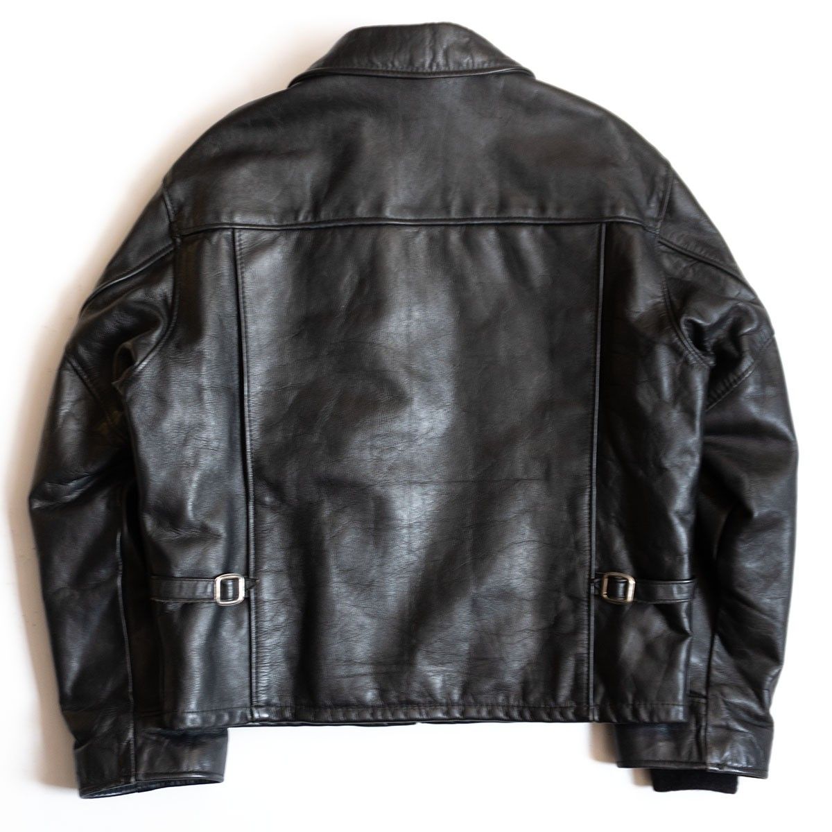 schott 659 レザー　ライダース ブラック　シングル　36 美品/ビッグサイズ】SCHOTT【659/シングルライダースジャケット】42 襟