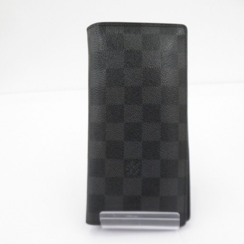 【瀬戸大橋店】 中古 LOUIS VUITTON | ルイ・ヴィトン 長財布 ダミエ グラフィット ポルトフォイユ・ブラザ N62665 ブラック 【125】 瀬戸大橋店】 中古 LOUIS VUITTON | ルイ・ヴィトン 長財布 ダミエ