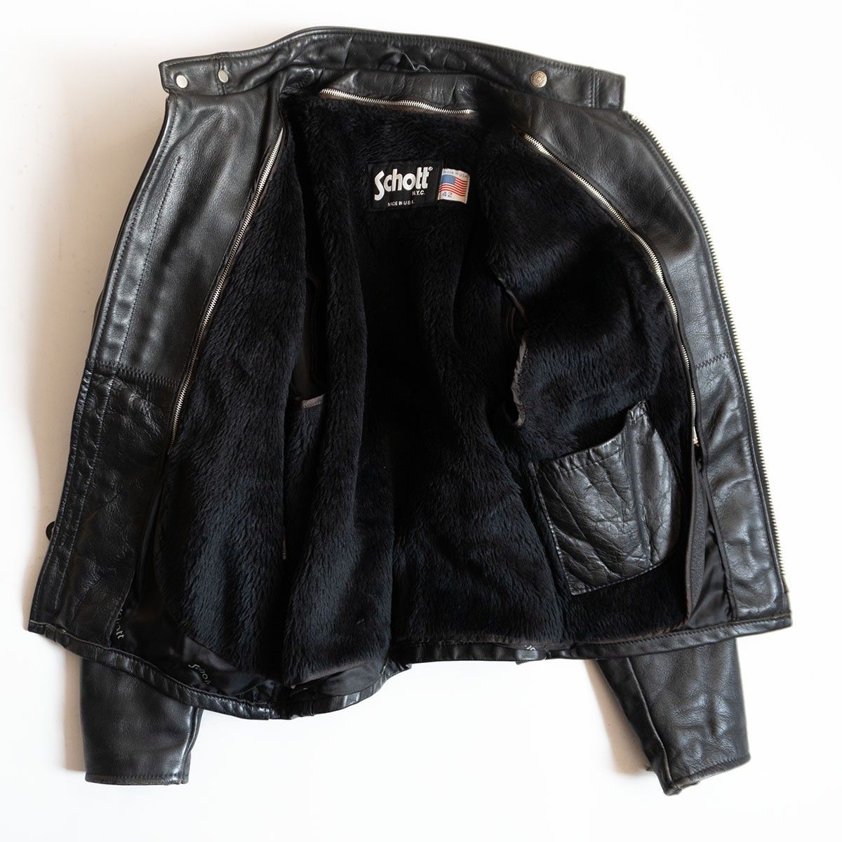 雰囲気抜群/ビッグサイズ】SCHOTT【641/シングルライダースジャケット