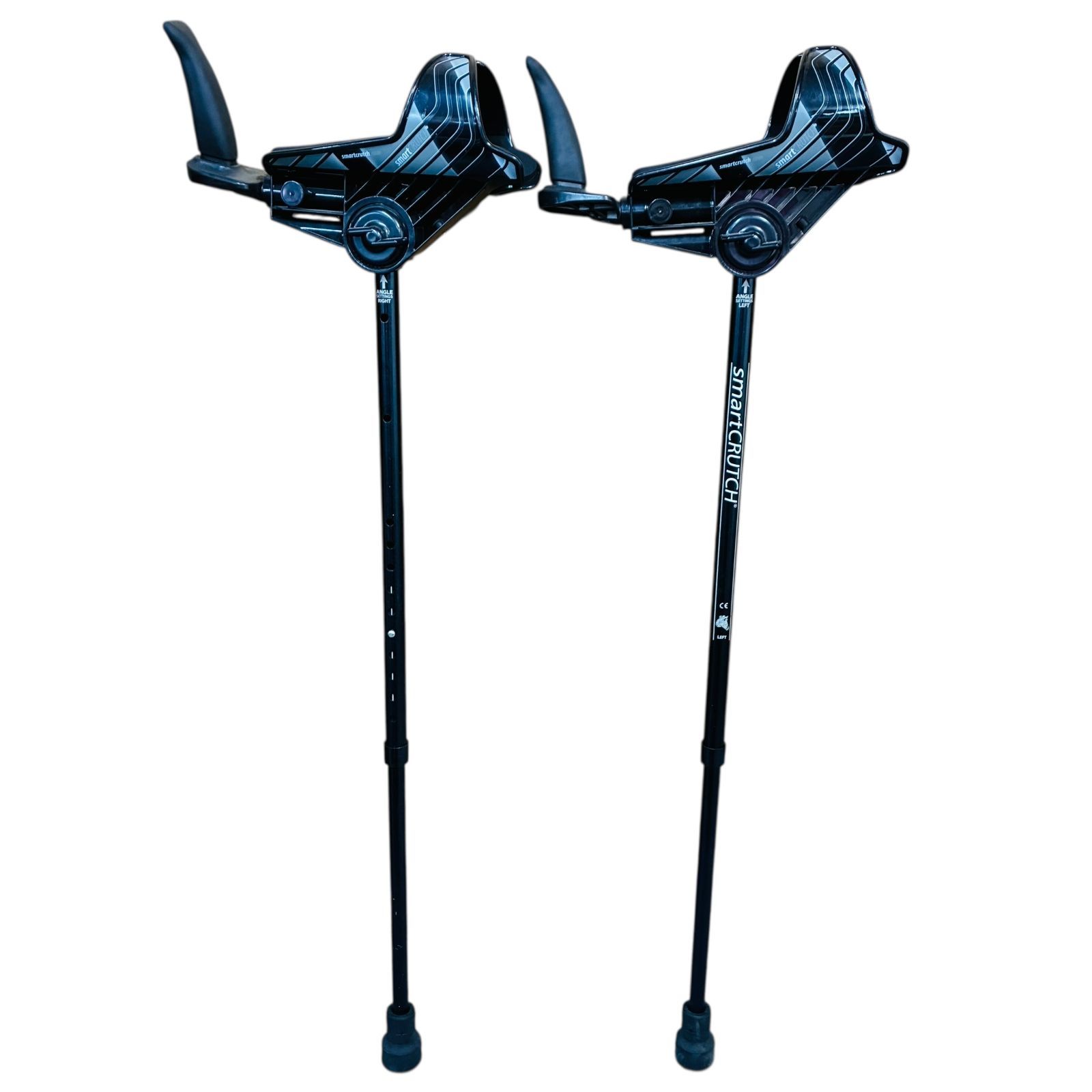 スマートクラッチ　松葉杖 黒 SmartCrutch スマートクラッチ 松葉杖 左右セット ブラック 前腕支持型