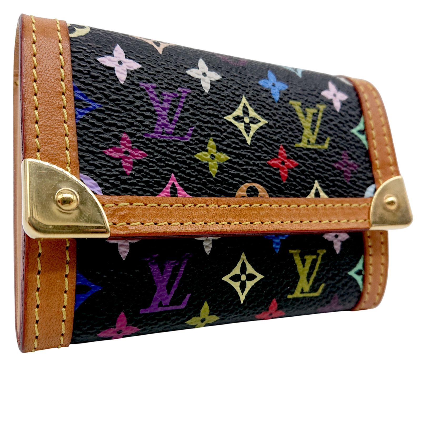 美品】LOUIS VUITTON マルチカラー コインケース ポルトモネ プラ