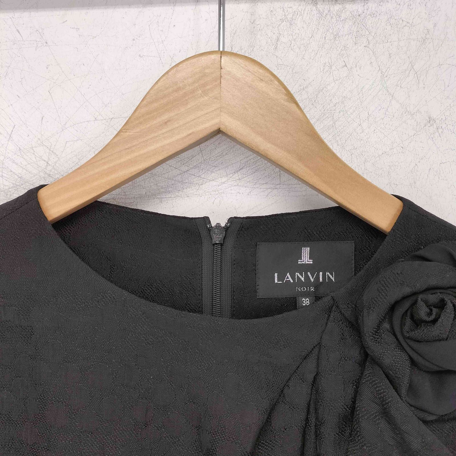 ランバン LANVIN noir コサージュデザインドレス レディース JPN：38  