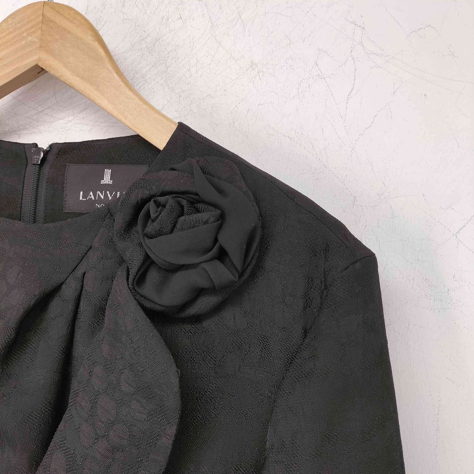 ランバン LANVIN noir コサージュデザインドレス レディース JPN：38  