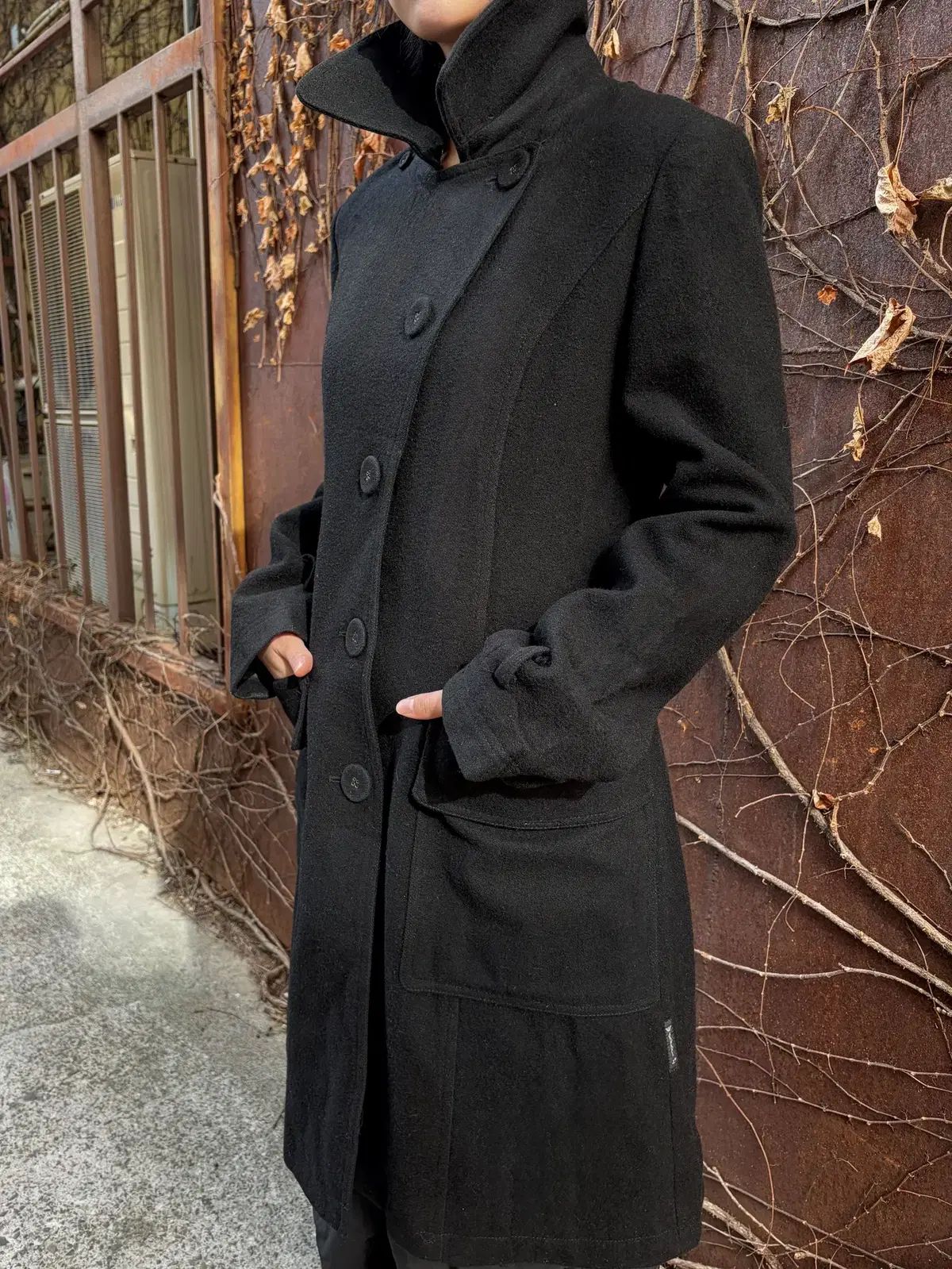 ARMANI JEANS ウール ロング コート - メルカリ