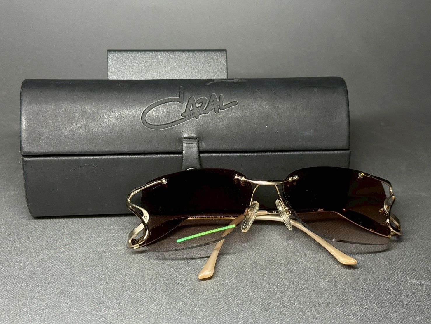 希少 CAZAL カザール MOD 933 ドイツ製 縁なし ツーポイント ゴールド