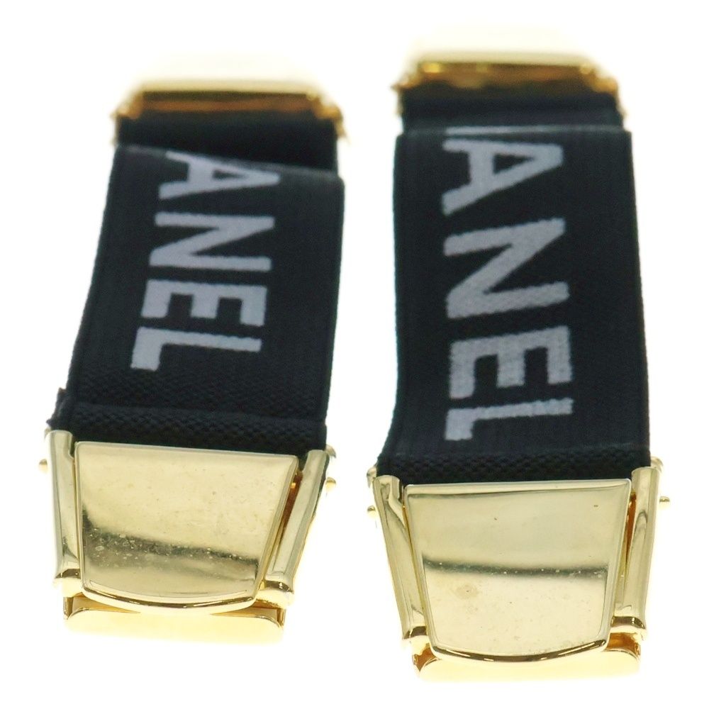 CHANEL (シャネル) ロゴデザイン アームバンド 2個セット ブラック