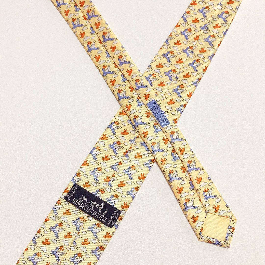 ✨未使用級✨ HERMES ネクタイ トランプ柄 シルク100% マルチカラー