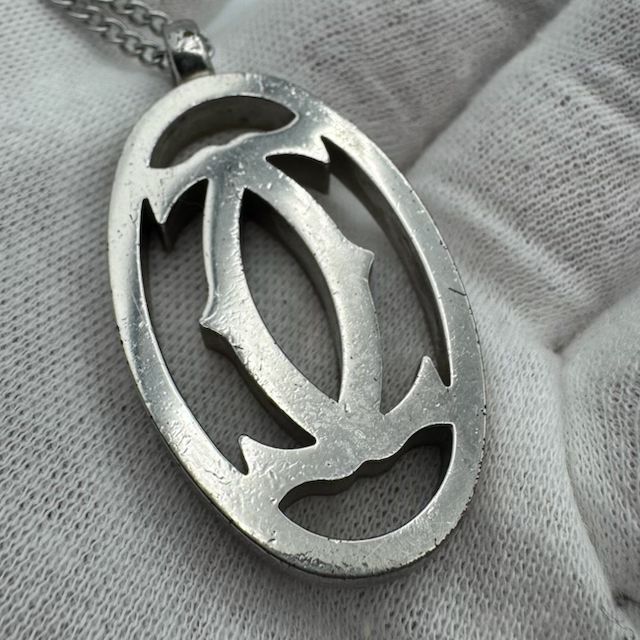 カルティエ 2c ロゴ ネックレス シルバー 1-44d-30 - メルカリ