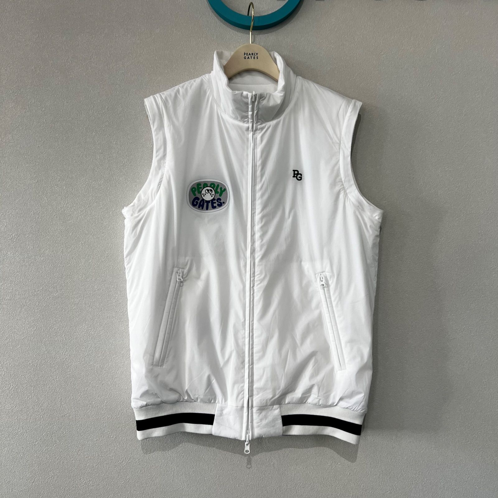 パーリーゲイツ　中綿ブルゾン　ベスト　スター　リバーシブル　ダブルジップ　0 パーリーゲイツ 中綿ブルゾン ベスト スター リバーシブル ダブル