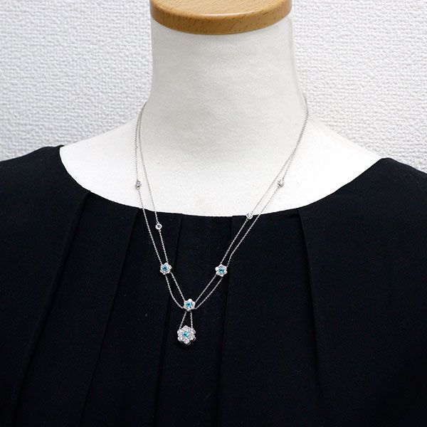 希少 Pt900/ Pt850 パライバトルマリン ダイヤモンド ペンダント