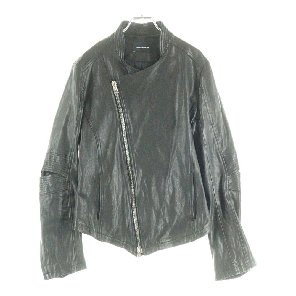 DIET BUTCHER SLIM SKIN ダイエットブッチャー スリムスキン 10SS THORN レザー ダブルジップライダースジャケット ブラック DIET BUTCHER SLIM SKIN (ダイエットブッチャー スリムスキン) 10SS